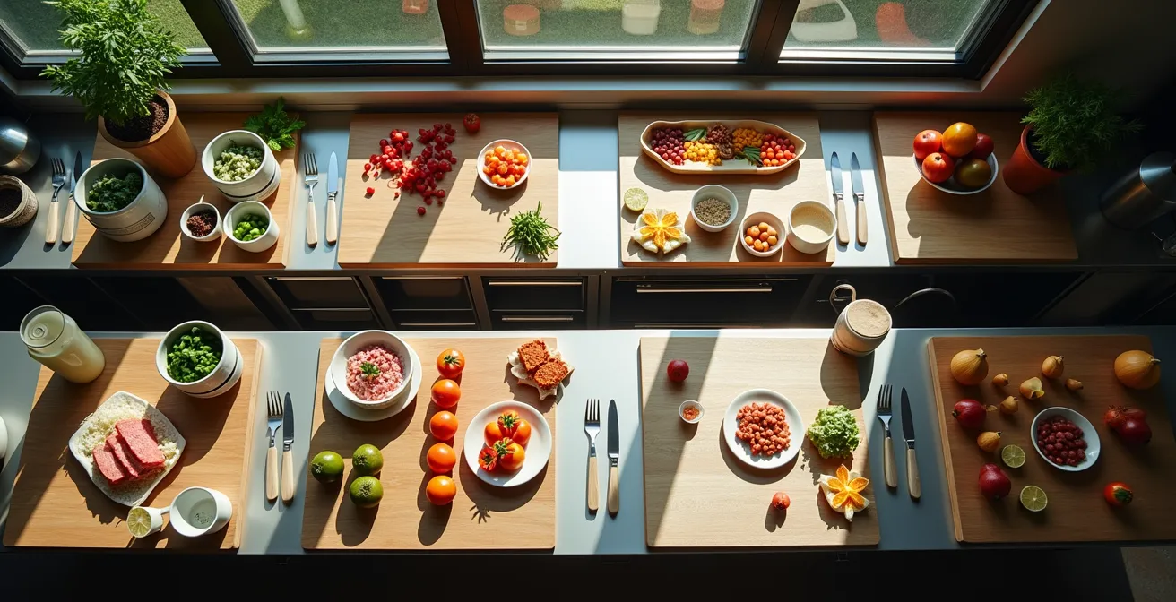 Graphique de la matrice menu engineering montrant la classification des plats selon leur rentabilité et popularité